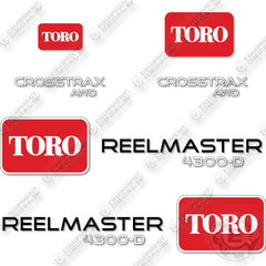 Toro 4300-D Decal Kit Mower- Aftermarket Kit