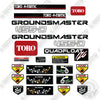 Image of Toro 455D Groundsmaster Decal Kit Mower- Aftermarket Kit