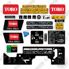 Toro TRX 250 Decal Kit Trencher- Aftermarket Kit
