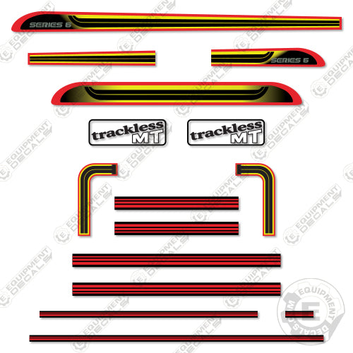 Trackless MT Series 6 Decal Kit Tractor - Aftermarket Kit