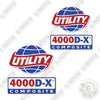 Image of Utility 4000D-X Composite Decal Kit Dry Van Trailer- Aftermarket Kit