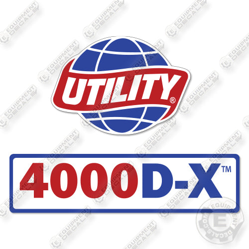 Utility 4000D-X Decal Kit Dry Van Trailer- Aftermarket Kit