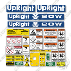 Upright X20W Decal Kit Scissor Lift - Aftermarket Kit
