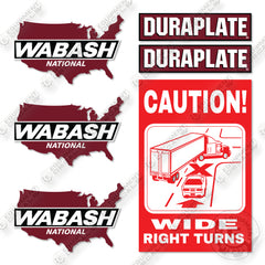Wabash National Duraplate Decal Kit Dry Van Trailer - Aftermarket Kit