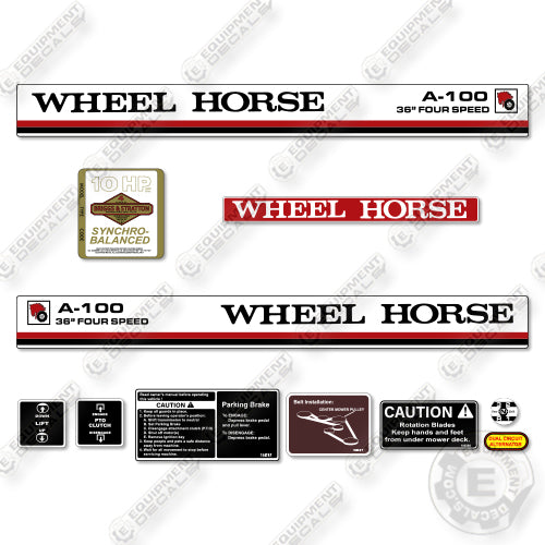 Wheel Horse A100 Decal Tractor - Aftermarket Kit