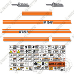 Wirtgen W120F Decal Kit Cold Milling Machine - Aftermarket Kit