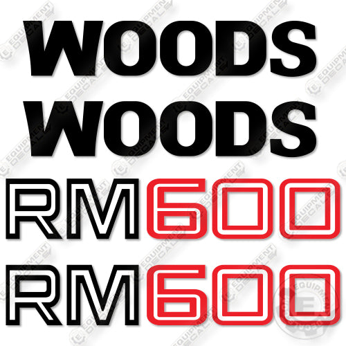 Woods RM600 Decal Kit Rearmount Finish Mower- Aftermarket Kit