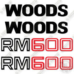 Woods RM600 Decal Kit Rearmount Finish Mower- Aftermarket Kit
