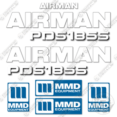 Fits Airman PDS185S Decal Kit Air Compressor - MMD Equipment Series