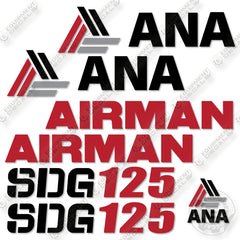 Fits Airman SDG125 Decal Kit Generator