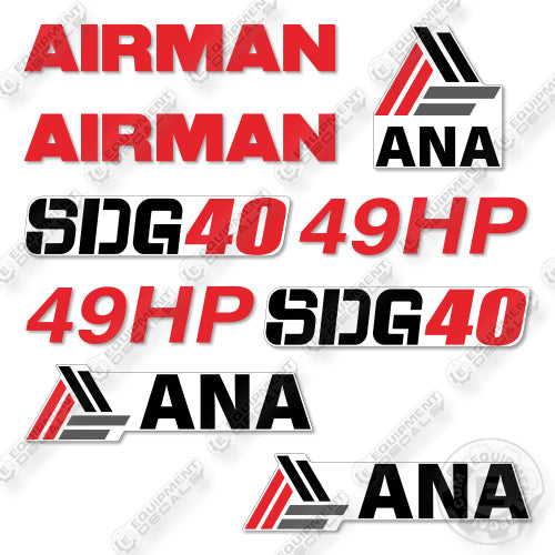 Airman SDG40 Decal Kit Generator- Aftermarket Kit