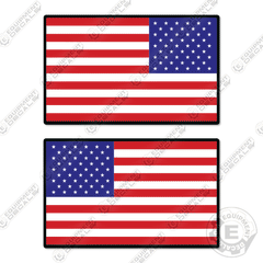 Fits American Flag Decal (8" x 14") - SET OF 2