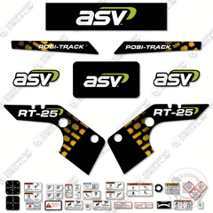 Fits ASV RT-25 Decal Kit Track Loader