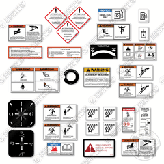 Fits ASV Warning Decal Kit Track Loader