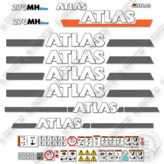 Atlas 270MH Decal Kit Excavator -Custom Blue- Aftermarket Kit