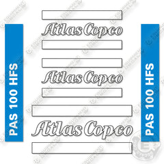 Fits Atlas Copco PAS100HFS Decal Kit Pump