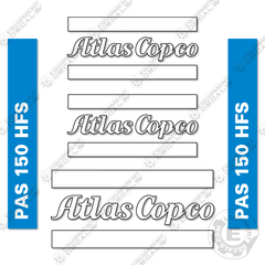 Fits Atlas Copco PAS 150 HFS Decal Kit Water Pump