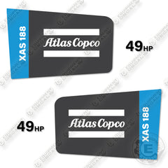 Fits Atlas Copco XAS188 Decal Kit Air Compressor