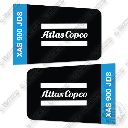 Atlas Copco XAS900 JD8 Decal Kit Rotary Screw Mobile Air Compressor- Aftermarket Kit (Copy)