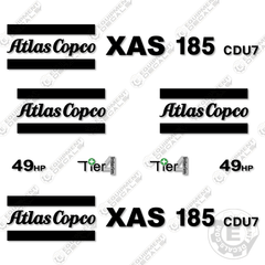 Fits Atlas Copco XAS185 CDU7 Decal Kit Air Compressor