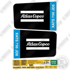 Fits Atlas Copco XATS 750 JD8 Decal Kit Air Compressor