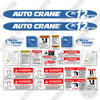 Image of Fits AutoCrane HC12S Decal Kit Crane- (Warnings Oversized for Picture)