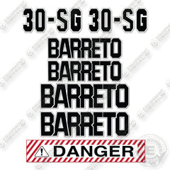 Barreto 30SG Decal Kit Stump Grinder - Aftermarket Kit