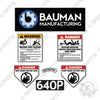 Image of Bauman 640P Decal Kit Drop Spreader - Aftermarket Kit
