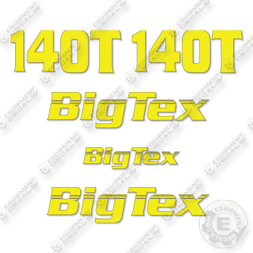 BigTex 140T Decal Kit Equipment Trailer- Aftermarket Kit