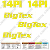 Image of Fits BigTex 14PI Trailer Decal Kit