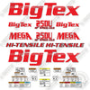 Image of Fits BigTex 25DU Decal Kit Trailer -RED!