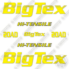 BigTex 20AD Decal Kit Trailer- Aftermarket Kit