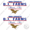 Image of Fits BJ Farms Truck Logos (Set of 2)
