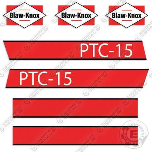 Blaw Knox PTC-15 Decal Kit Motor Grader
