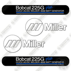 Fits Bobcat Miller Bobcat 225G Plus Decal Kit Generator