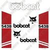 Image of Bobcat 543B Decal Kit Skid Steer Loader -Custom Red- Aftermarket Kit