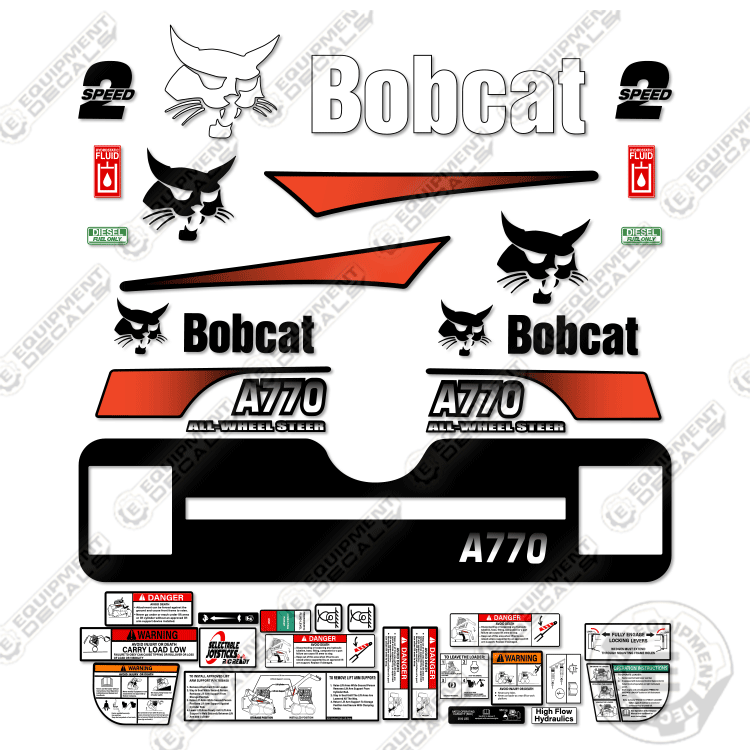 Fits Bobcat A-770 Decal Kit M-2