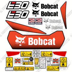 Fits Bobcat E30 Decal Kit Mini Excavator (New Style)