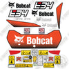 Image of Bobcat E34 Decal Kit Mini Excavator- New Style- Aftermarket Kit