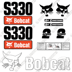 Fits Bobcat S330 Skid Steer Decal Kit