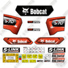 Image of Bobcat S70 Skid Steer Decal Kit - Aftermarket Kit