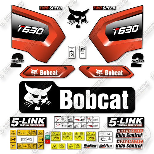 Bobcat T630 Decal Kit Track Loader - Aftermarket Kit