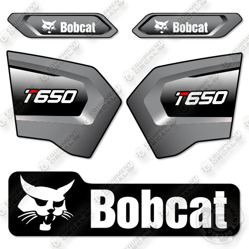 Bobcat T650 Grey Decal Kit Compact Track Loader- Aftermarket Kit