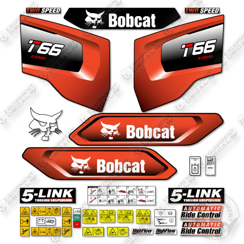 Bobcat T66 Decal Kit Track Loader- Aftermarket Kit