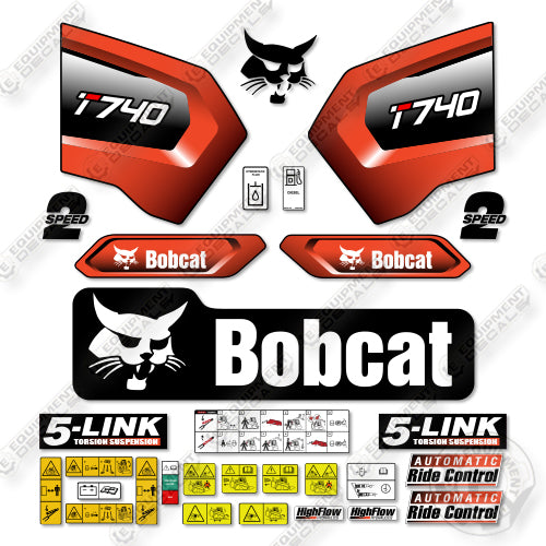 Bobcat T740 Decal Kit Track Loader - Aftermarket Kit