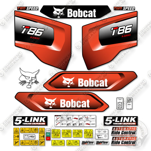 Bobcat T86 Decal Kit Track Loader- Aftermarket Kit