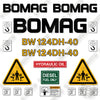 Image of Bomag BW124DH-40 Decal Kit Vibratory Smooth Drum Roller- Aftermarket Kit