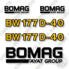 Image of Bomag BW177D-40 Decal Kit Smooth Drum Roller - Aftermarket Kit