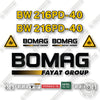 Image of Bomag BW216PD-40 Decal Kit Smooth Drum Roller - Aftermarket Kit