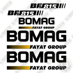Bomag BF815 Decal Kit Asphalt Paver- Aftermarket Kit